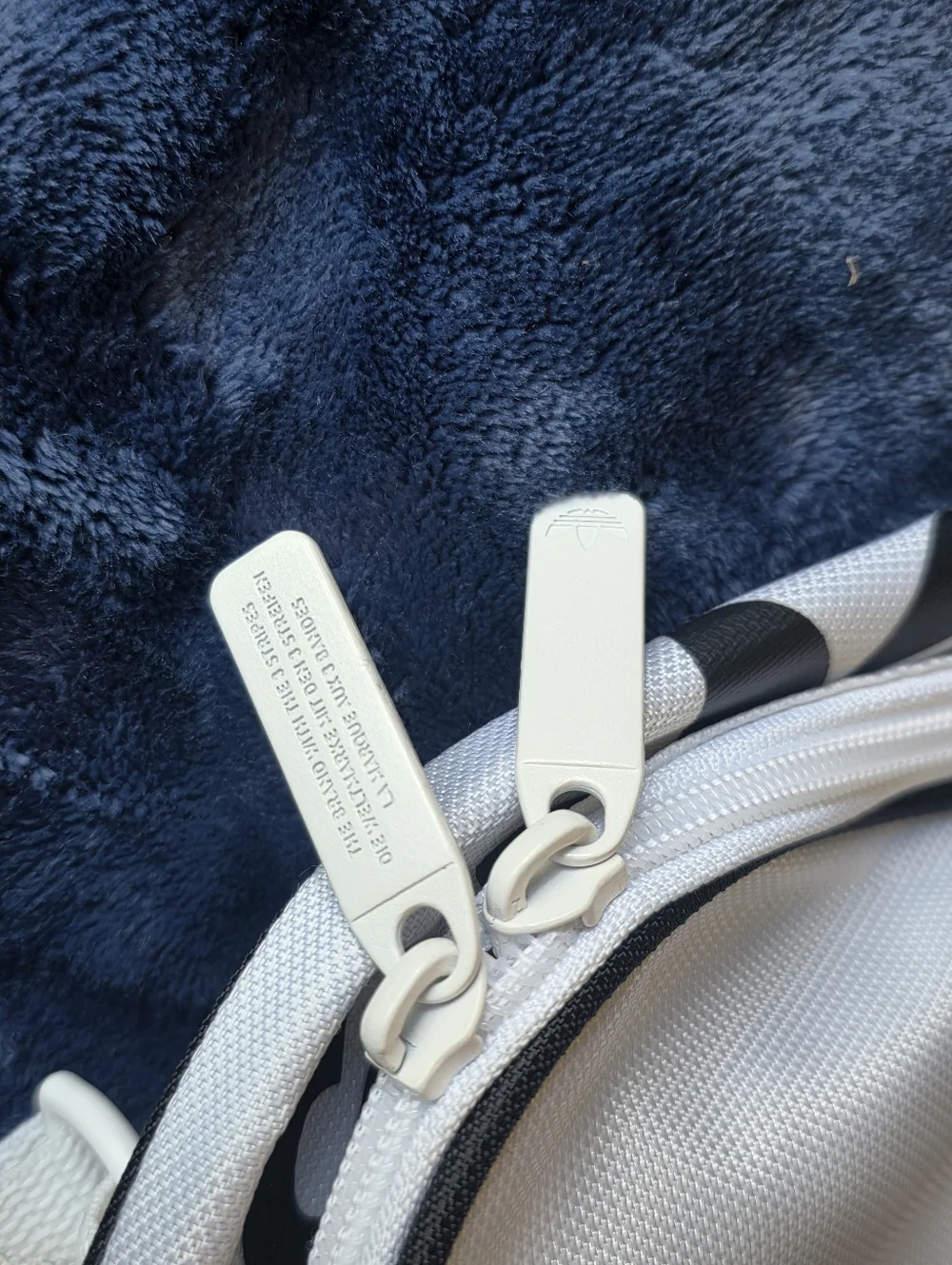 adidas White and Black Mini Backpack with Trefoil Accents - Picture 4 of 8